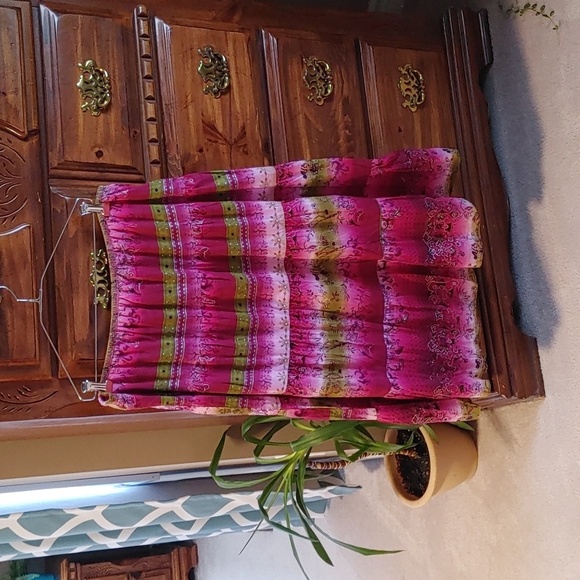 💚Xhiliration Boho/ Gypsy lined skirt - Picture 1 of 5